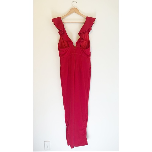 Lulus Leilani Red Ruffled Jumpsuit Large - Picture 10 of 14